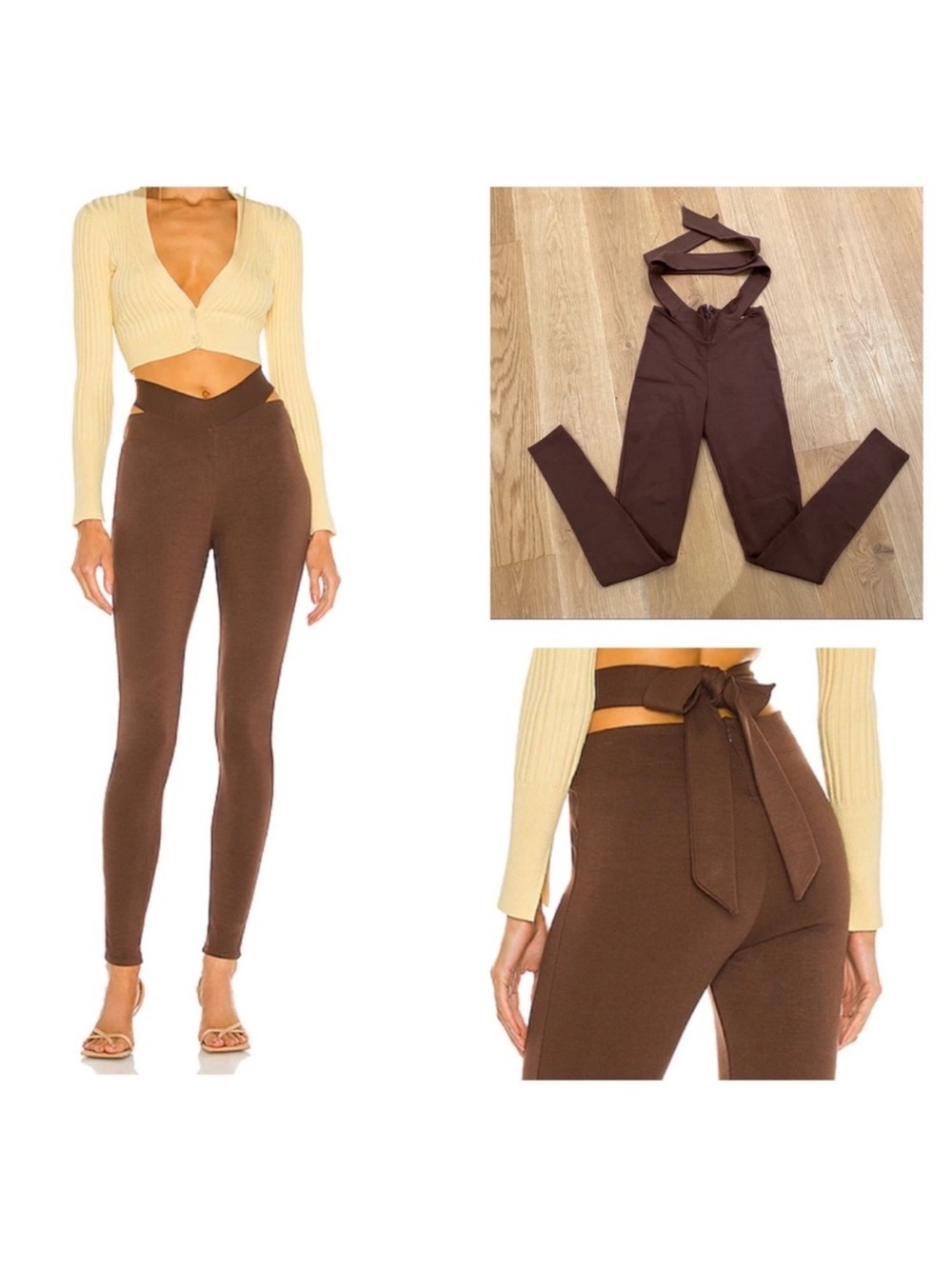 Revolve - LPA Nora Pant Cut Out Side Detail and Tie Back
Chocolate Brown Size XS